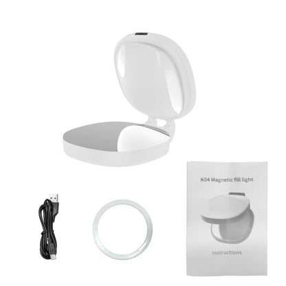 Phone Magnetic Beauty Selfie Light Live Stream Handheld Fill Light with Makeup Mirror Portable Outdoor LED Fill Light